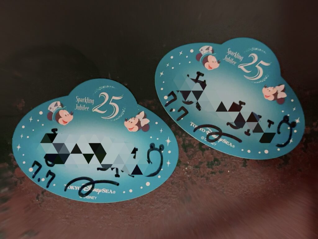 東京ディズニーシー25周年記念の限定シール。